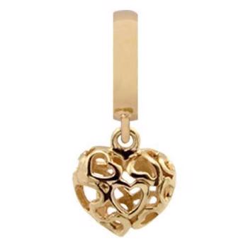 Gold plated heart ball charm from Christina Collect
